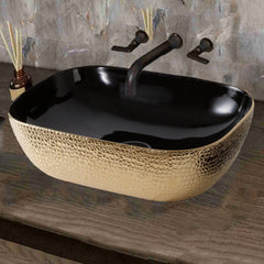 black and gold ceramic counter top 