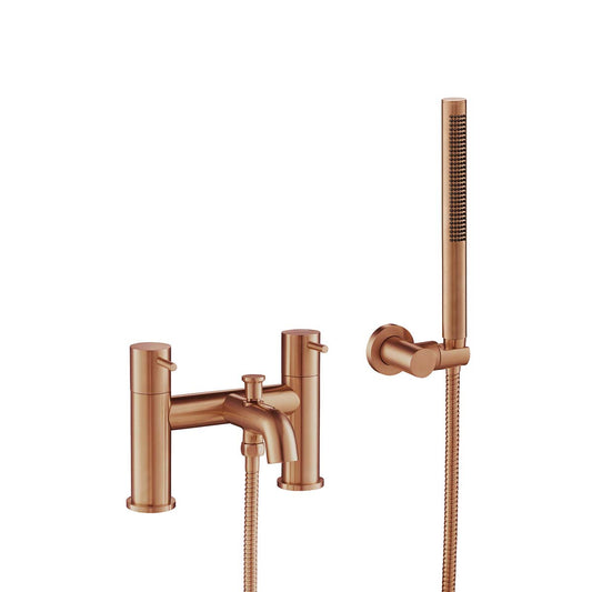 bronze deck mounted bath mixer tap