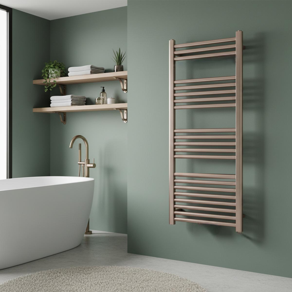 bronze electric towel radiator 