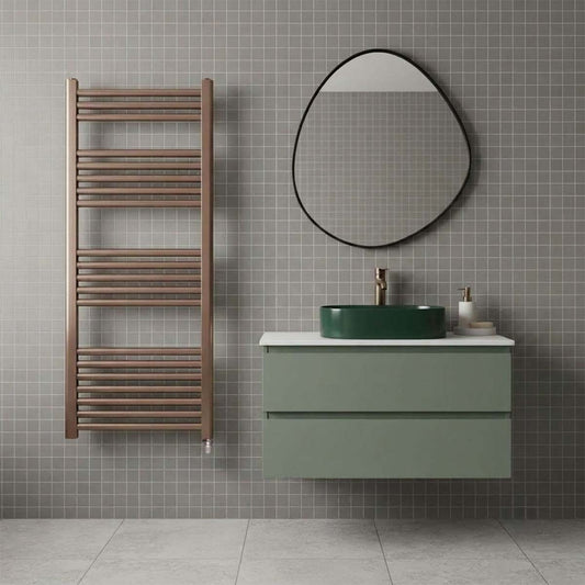bronze electric heated towel rail 1200mm