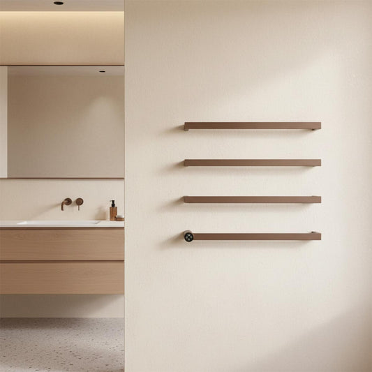 bronze electric heated towel rail 