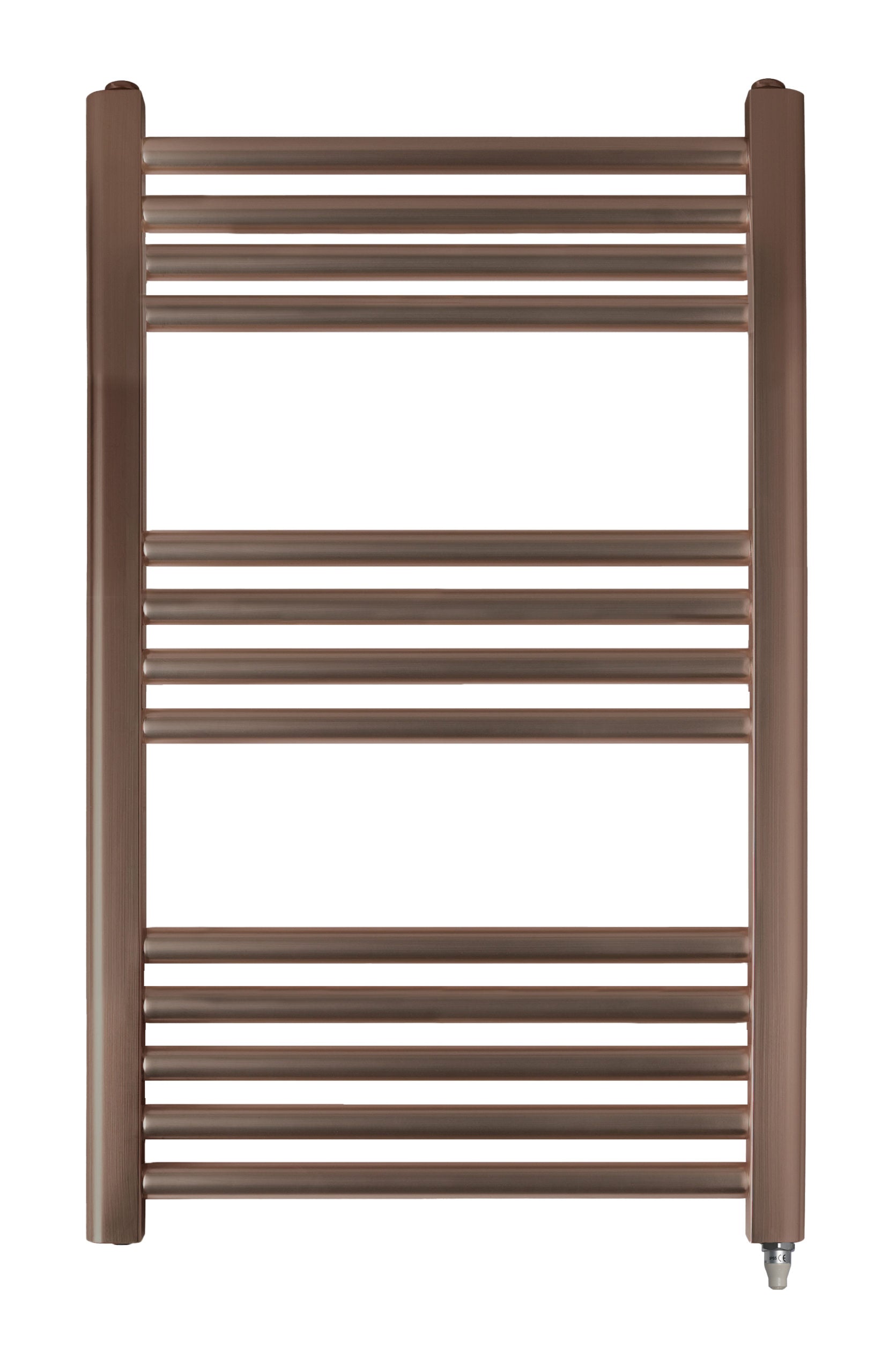 Brushed bronze electric towel rail radiator 800mm x 400mm