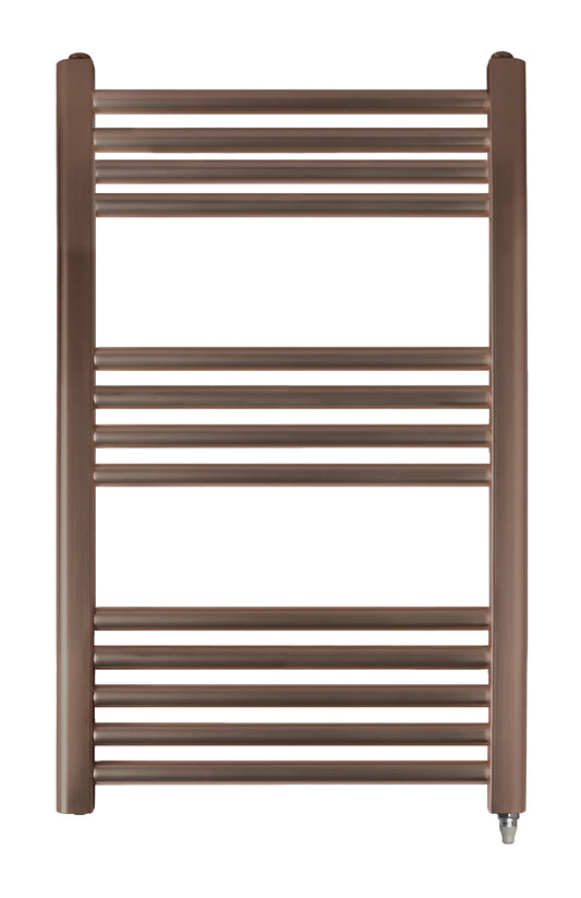 Brushed bronze electric towel rail radiator 800mm x 400mm 1658