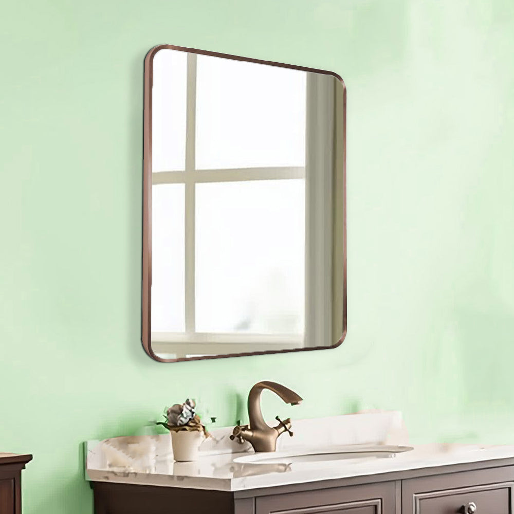 bronze framed wall mirror