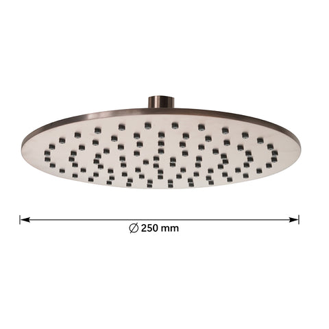 bronze overhead shower head
