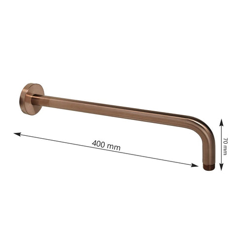 brushed bronze shower arm head