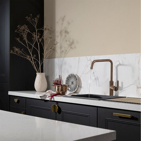 brushed bronze single lever sink mixer tap