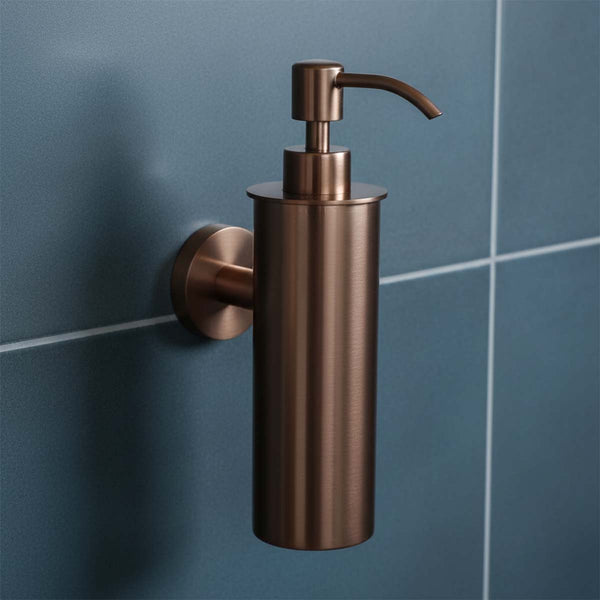 bronze wall mounted soap dispenser
