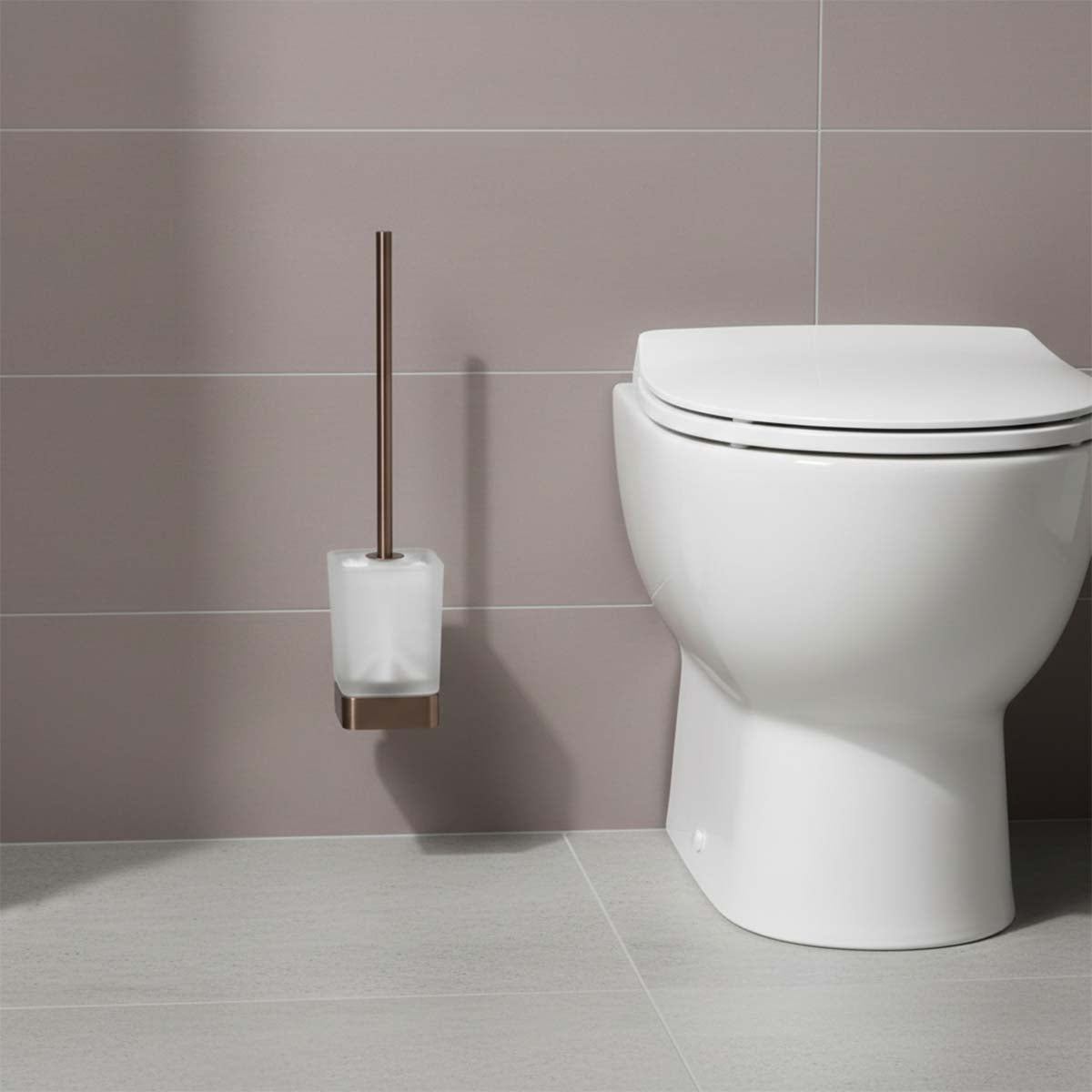 brushed bronze toilet brush