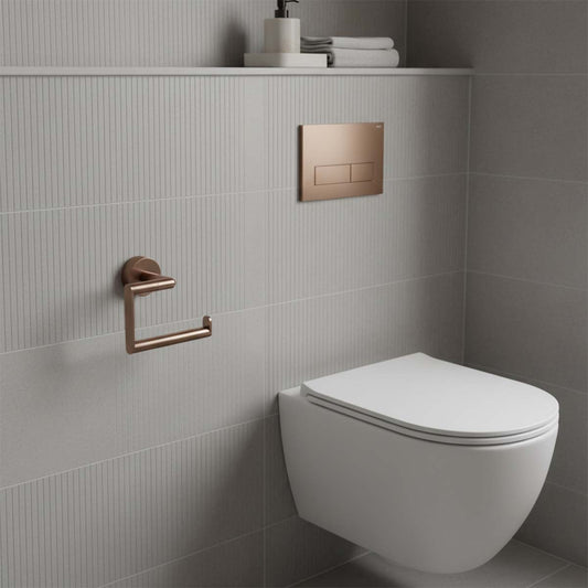 bronze toilet loo roll holder 