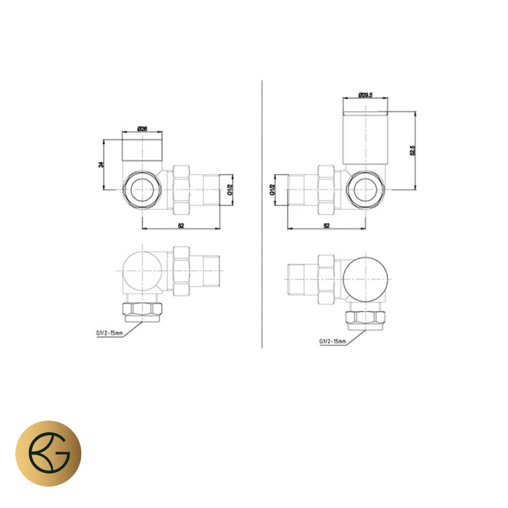 bronze towel radiator valves