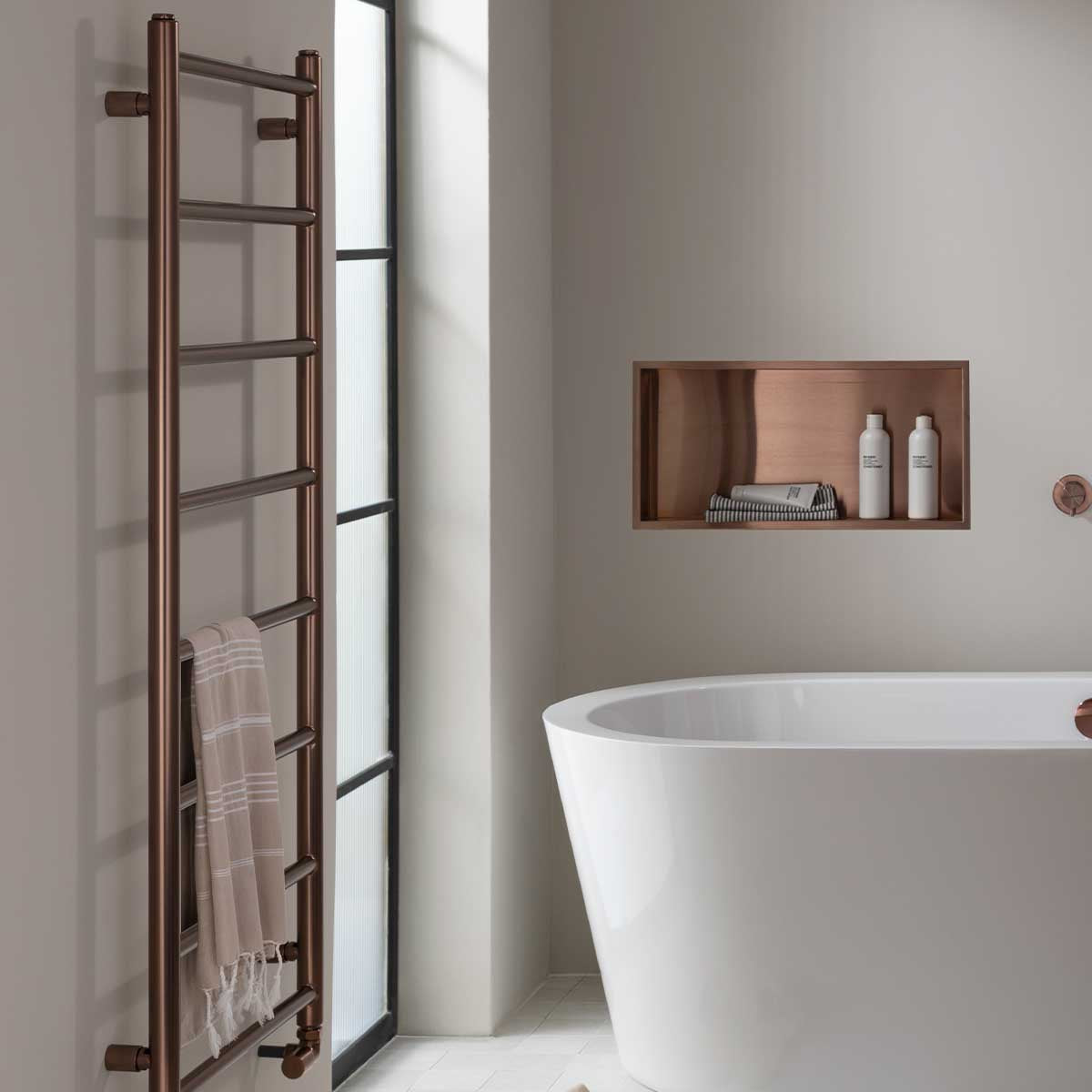 Bronze Towel Warmer - Gold Bathroom UK