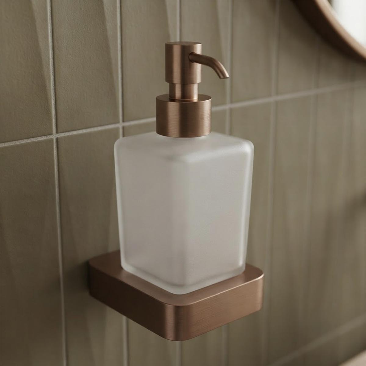 bronze wall mounted soap dispenser  made of brass 