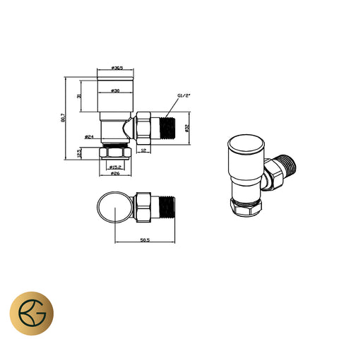 Gold Radiator Valves