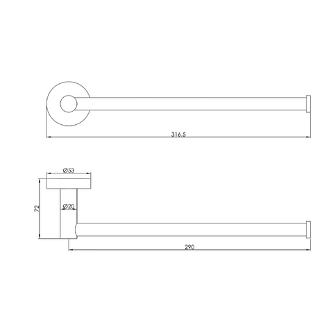 brass towel rail