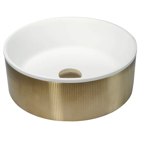 brushed brass counter top basin 