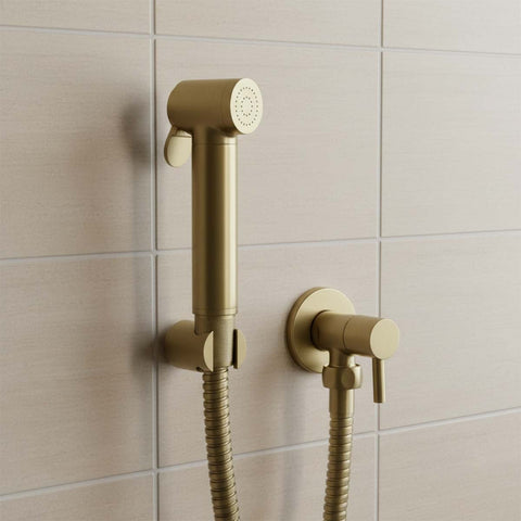 brushed brass douche spray
