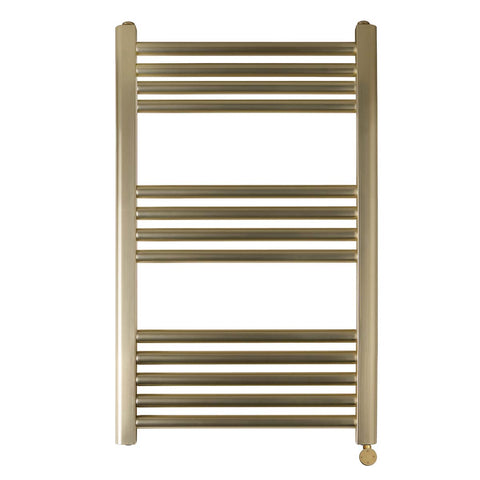brushed brass electric radiator bathroom  800mm x 500mm