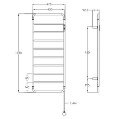 electric towel rail radiator gold