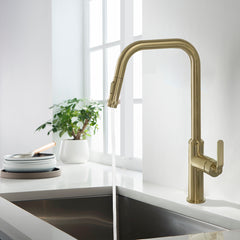 Decore Gold Kitchen Tap with Pull Out Spray