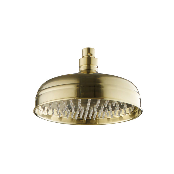 traditional brass shower head – 200mm