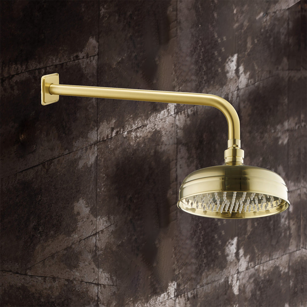 brushed gold shower head