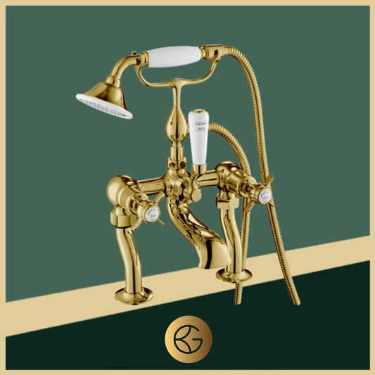 Deck Mounted Bath Shower Mixer Tap with Kit