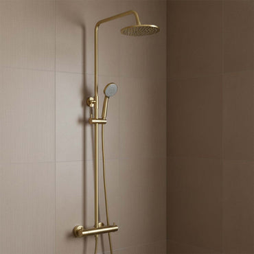 Gold Shower Heads, Arms and Risers | Brass Rail Kits