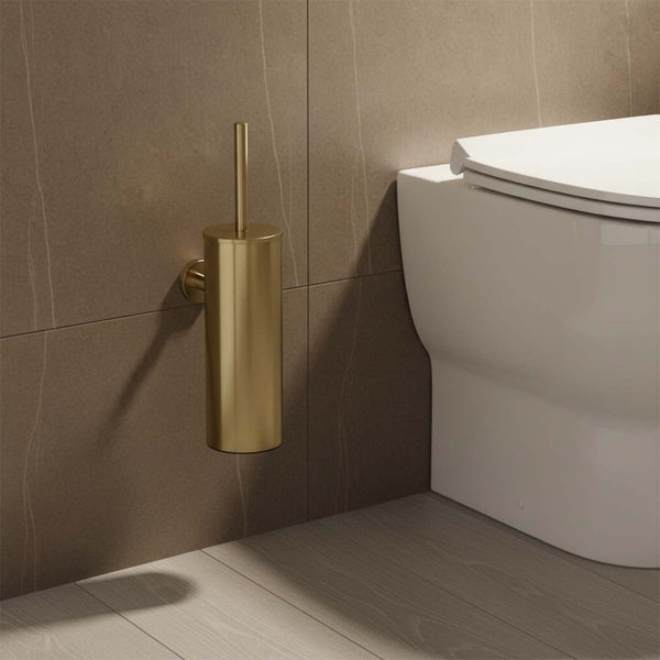 brushed brass toilet brush