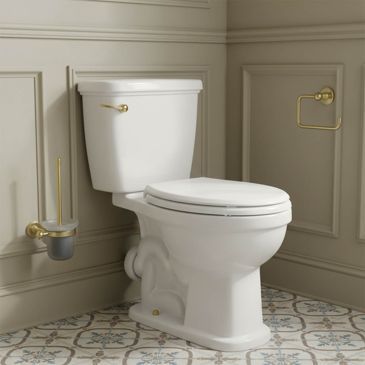 brushed brass loo roll holder