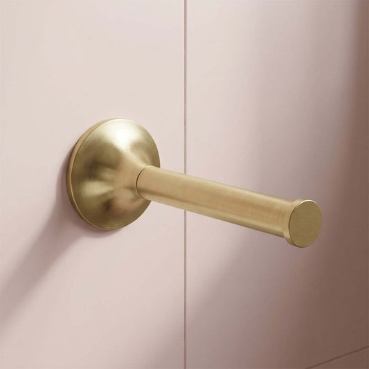 brushed brass toilet roll holder spare 