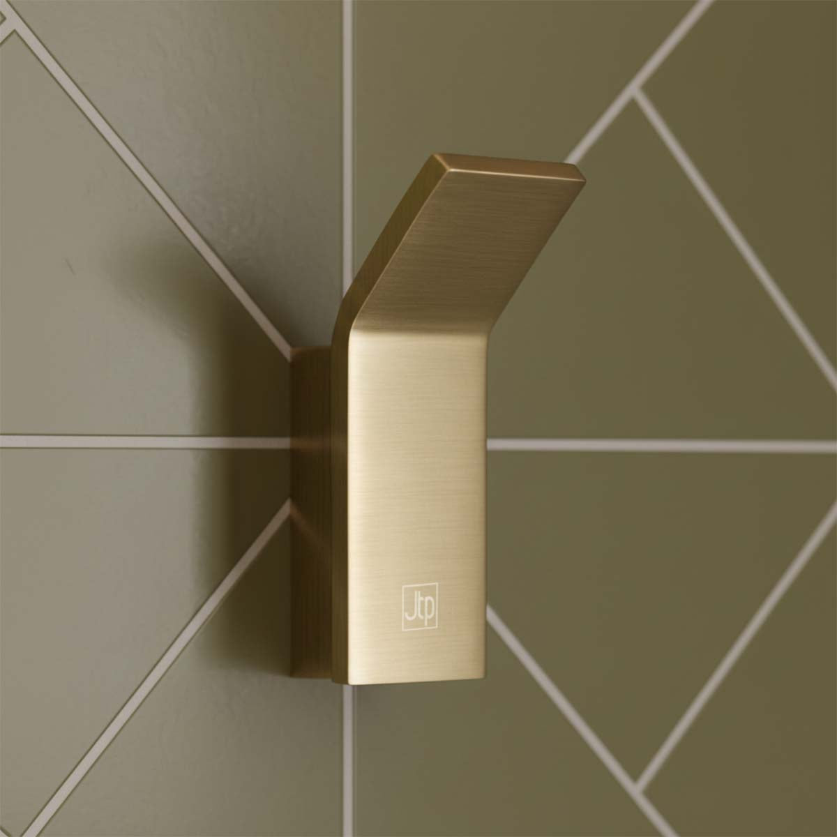 brushed brass towel hook