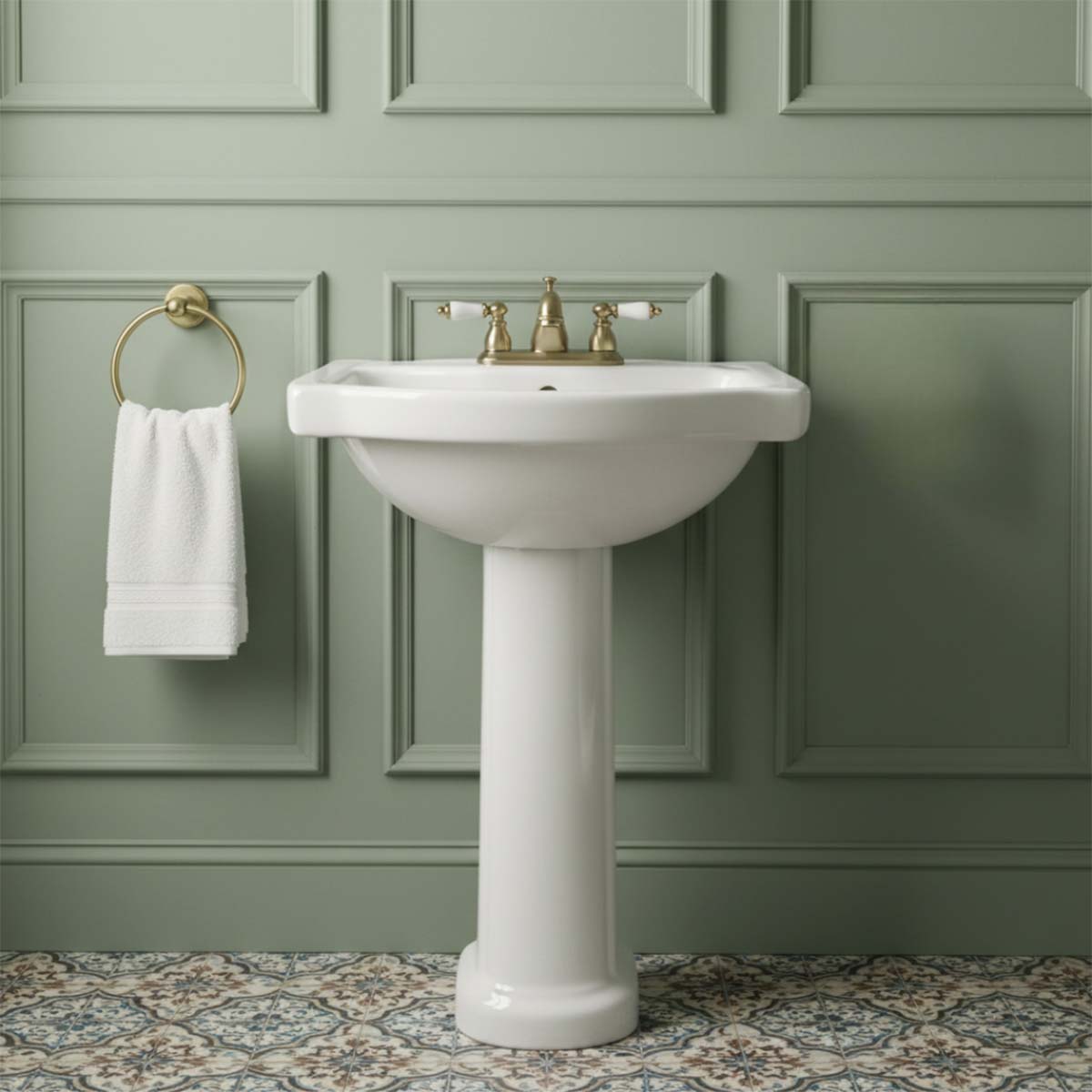 brushed brass towel ring