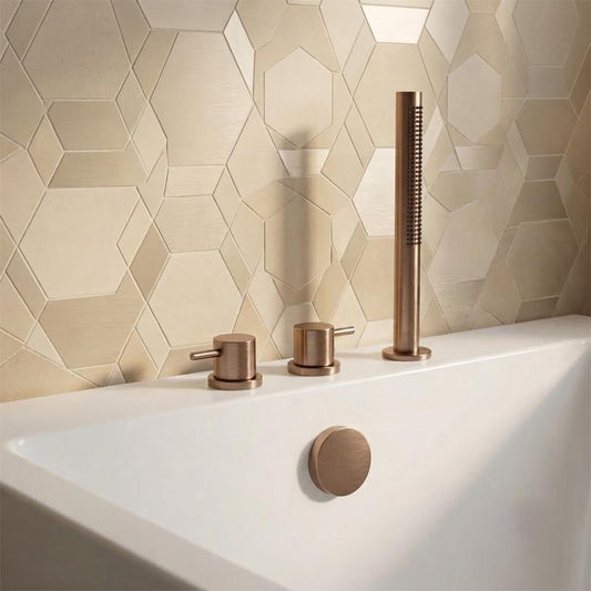 brushed bronze Pullout Handset with Waste Drain 