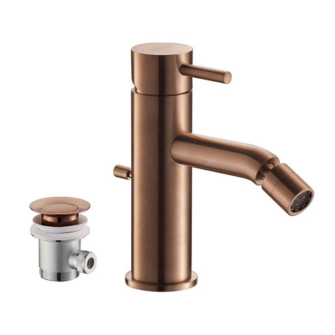 brushed bronze bidet mixer tap 