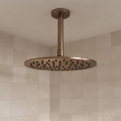 brushed bronze ceiling shower arm 