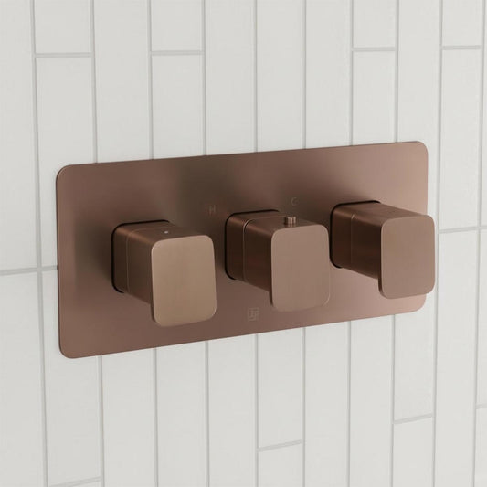 brushed bronze concealed shower valve 