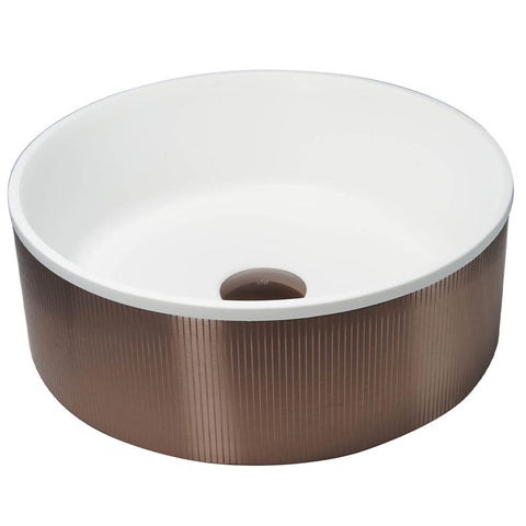 brushed bronze counter top basin 