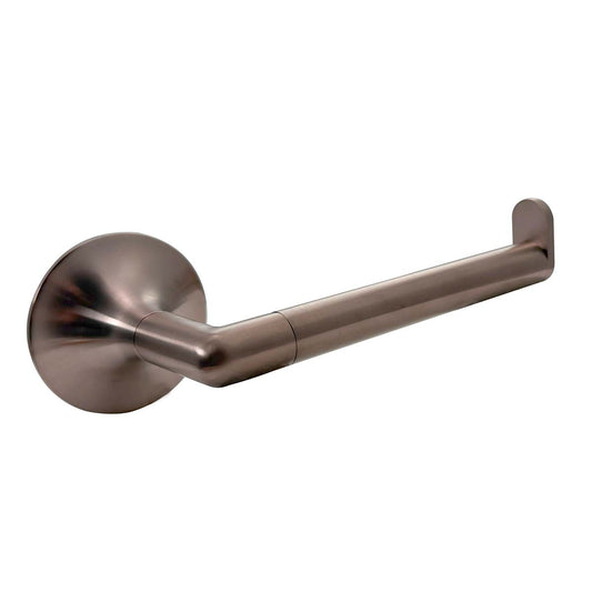 brushed bronze round toilet roll holder 