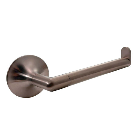 brushed bronze round toilet roll holder 