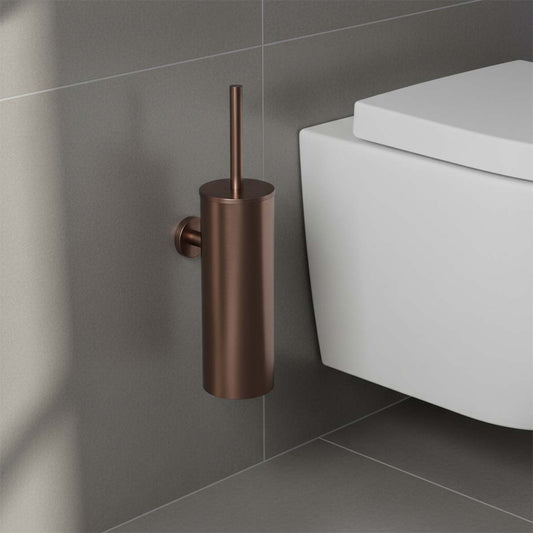 bronze toilet brush holder