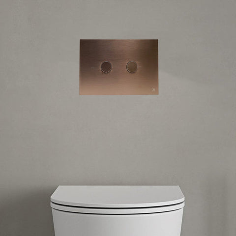 brushed bronze toilet flush button