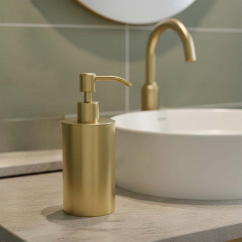 brushed brass soap dispenser