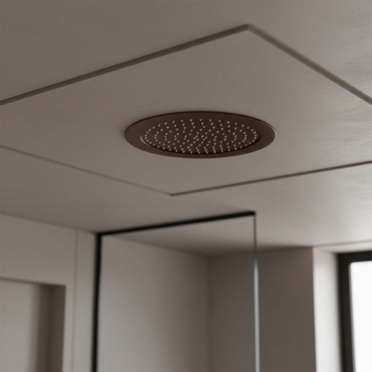ceiling shower bathroom 300mm - dark bronze 
