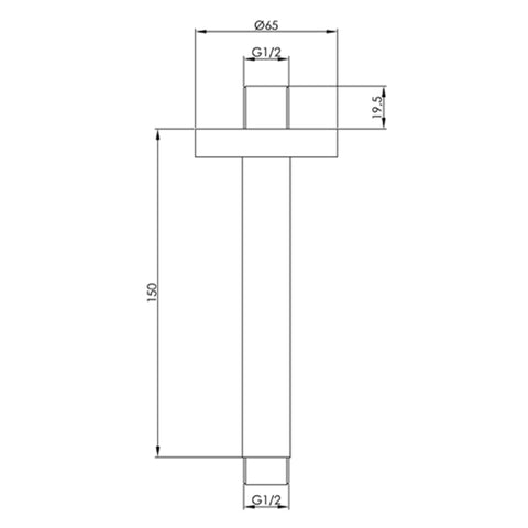 ceiling shower arm bronze
