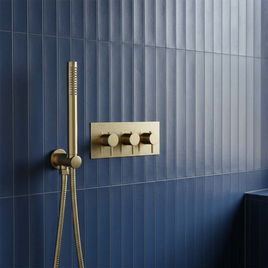 concealed shower valve - brushed brass