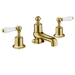 3-Hole Gold Deck Mounted Bath filler tap