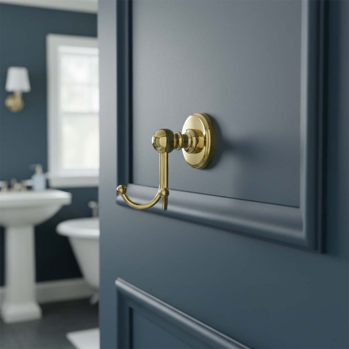 double towel hook - gold