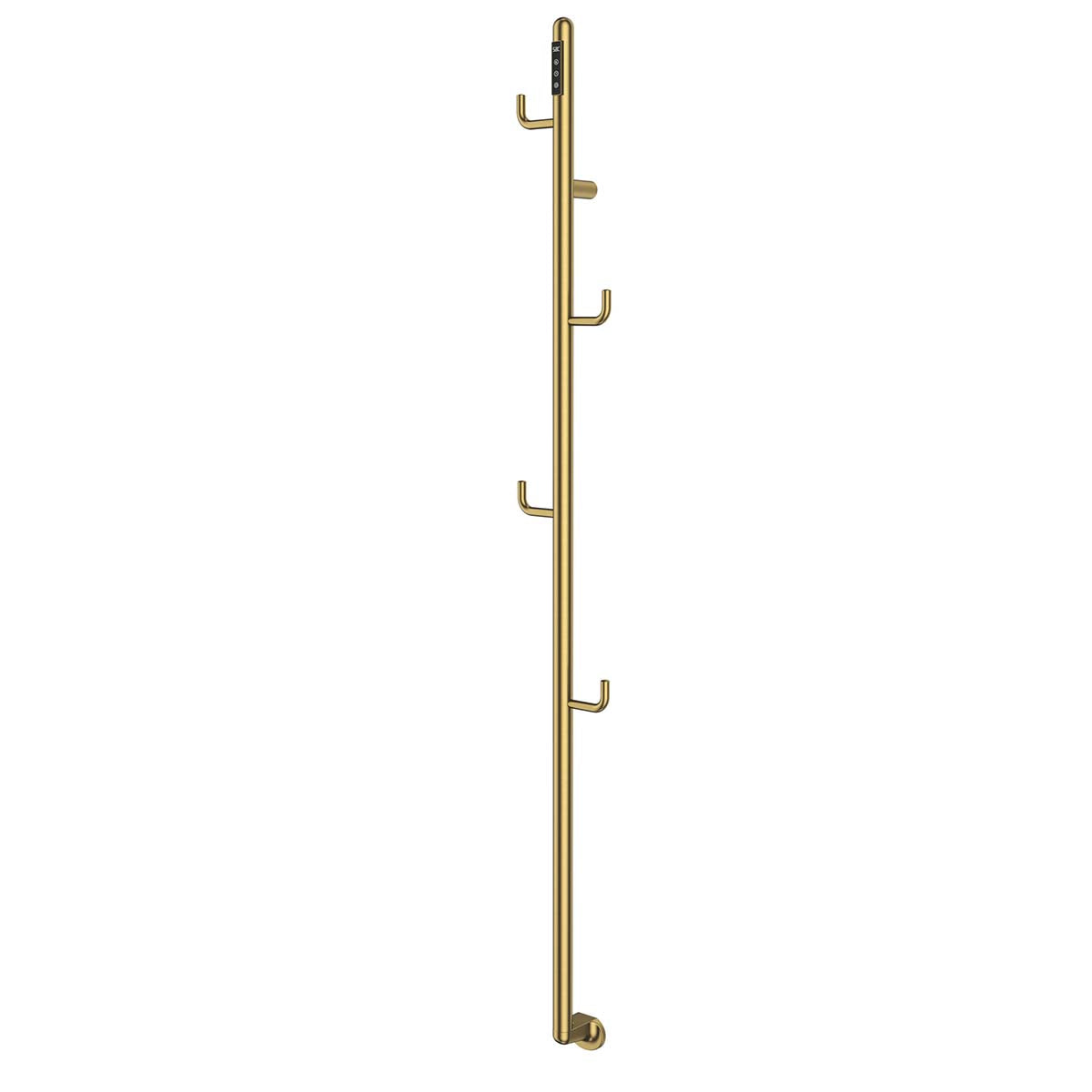 dry electric towel radiator brushed brass