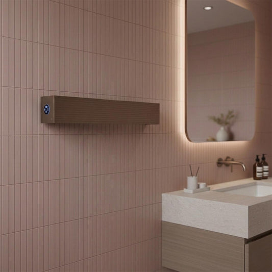 electric heated towel bar warmer - bronze